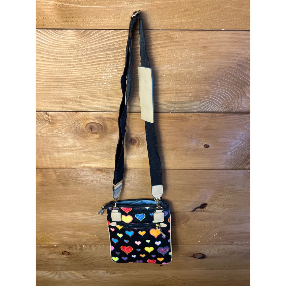 Crossbody‎ Bag Colorful Hearts Print Travel Purse Small Shoulder Bag